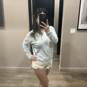 Gilly Hicks Light Gray Koala Sweatshirt